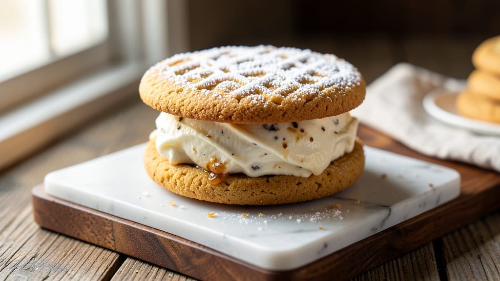 Sugar Cookie Ice Cream Sandwiches Recipe: Pillowy Cookie Hugs Around Vanilla Bean Ice Cream