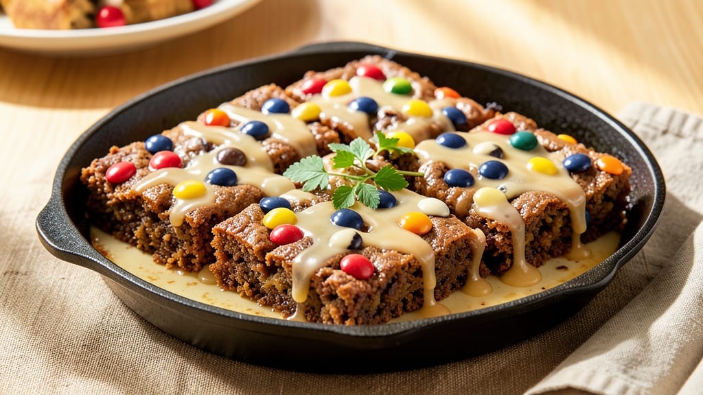 Chewy M&M Cookie Bars Recipe: Fudgy Chocolate Rivers and Crunchy Candy Clusters