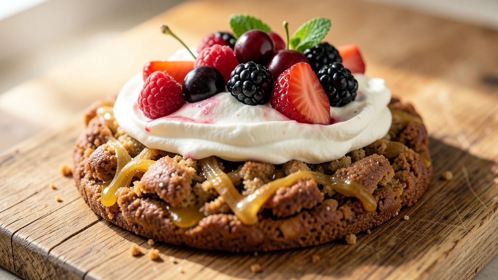 Berries and Cream Crumbl Cookie Recipe: Juicy Fruit Bursts and Buttery Crunch in One Bite
