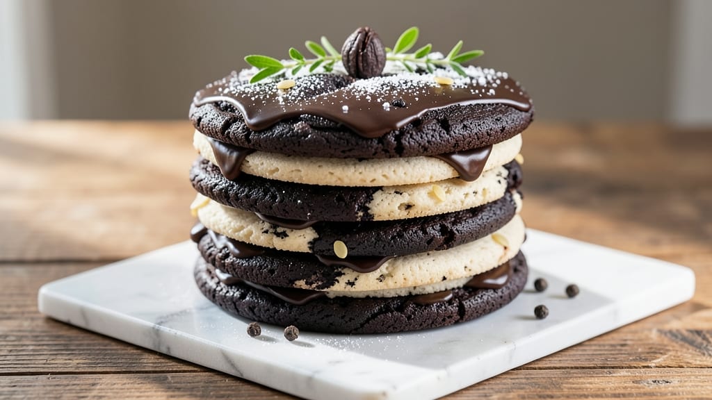 Black and White Cookie Cake Recipe: Vanilla Bean Swirls and Crispy Chocolate Edges