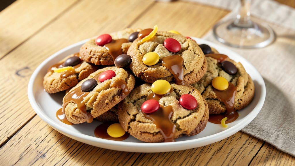 Caramel M&m Cookie Recipe: Crunchy Shells With Molten Caramel Rivers