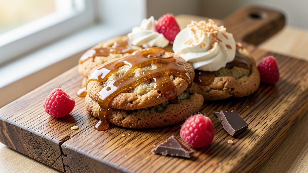 Banoffee Cookie Recipe: Boozy Banana Caramel Swirls with Crunchy Chocolate Topping