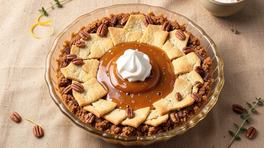 Caramel Cookie Pie Recipe: Crisp Crust With Molten Caramel Hearts