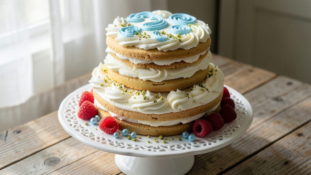 Blue Cottage Bakery Sugar Cookie Cake Recipe: Vanilla Bean Frosting Swirls and Crunchy Edges