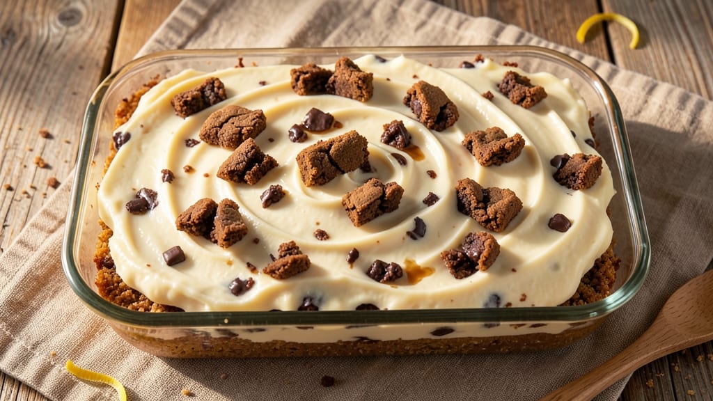 Chocolate Chip Cookie Dough Cheesecake Bars Recipe: Crunchy Crust Meets Gooey Dough Swirls
